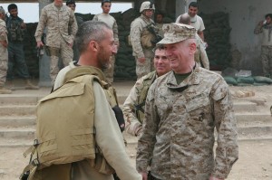 IMG_5216 Gen. Mattis with an Afghan commando in Marjah, 28 Feb 2010