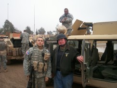 Galloway on the morning of the ceasefire in the Persian Gulf War, with the 24th Infantry Division (Mech), in an onion field outside Basra, Iraq.
