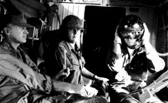 aboard a US Marine H-34 helicopter enroute to an operation in I Corps in early 1966.