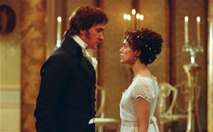 Matthew Macfadyen as Mr. Darcy and Keira Knightley as Elizabeth Bennet in Joe Wright's Adaptation of Jane Austen's Pride and Prejudice