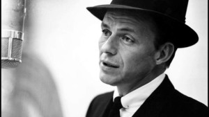 Frank Sinatra sings ... and he prepares to sing.